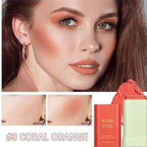 On The Glow Blush Stick Solid Moisturizer Stick for Eye Lips Cheek coral orange